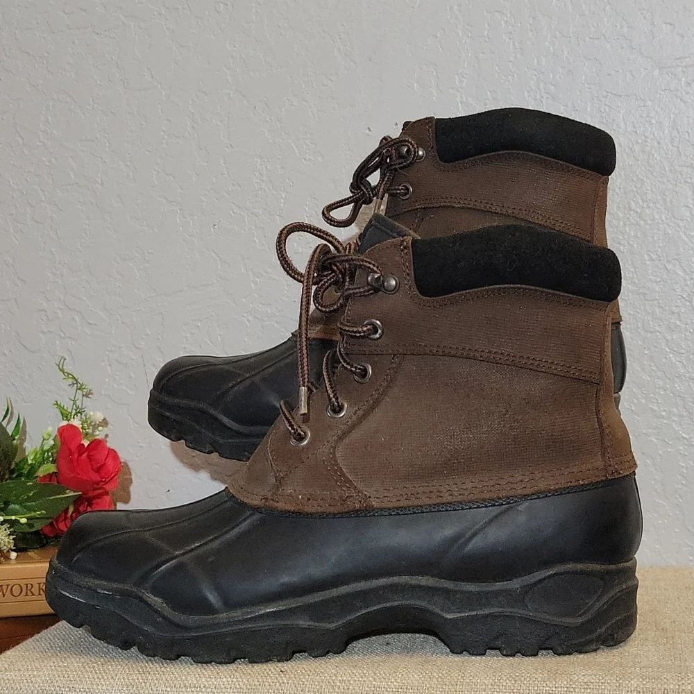 Leather Upper Rain Boot 10